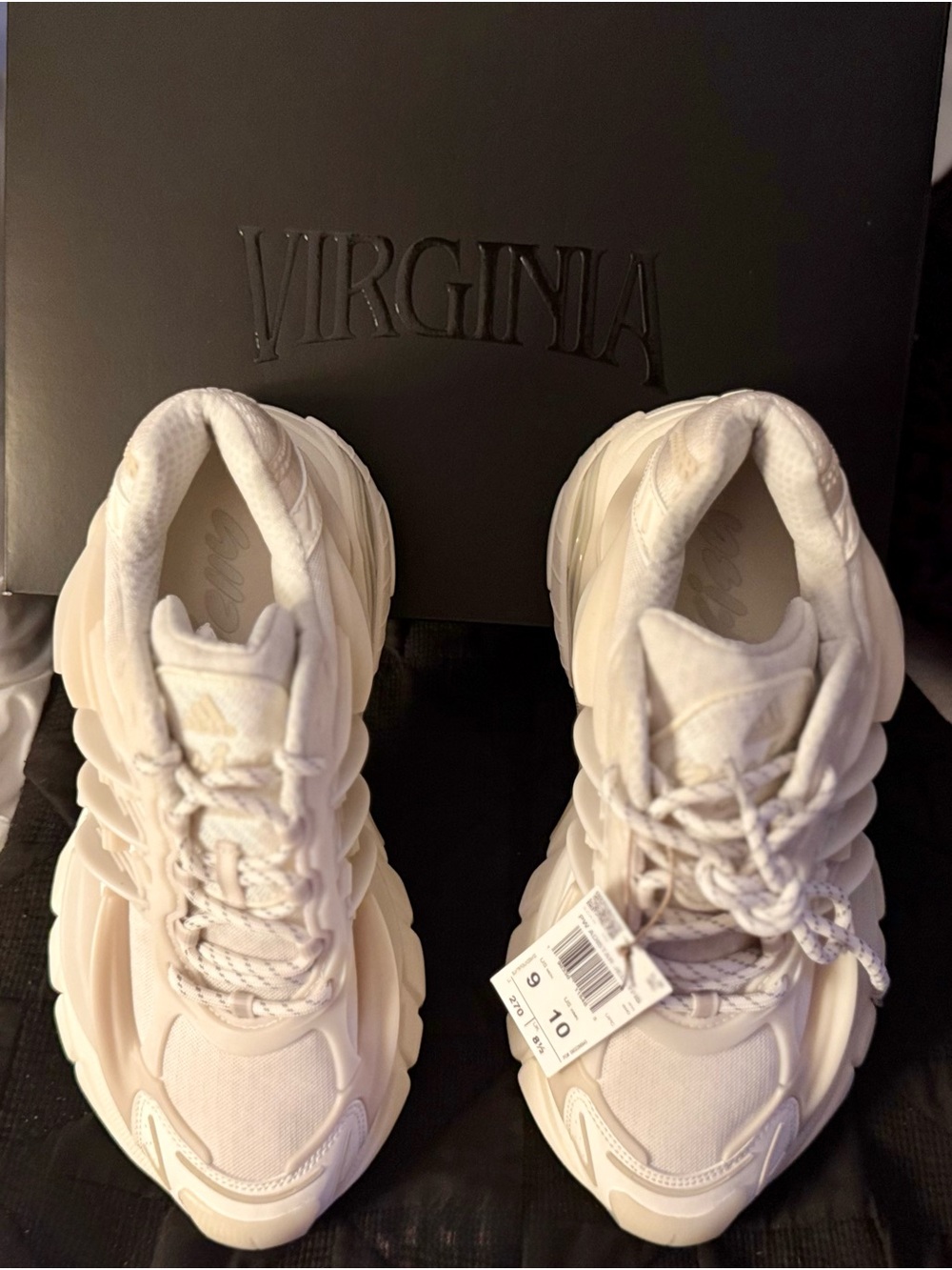 adidas Women's Off-White Chunky Platform Sneakers - Picture 3 of 9